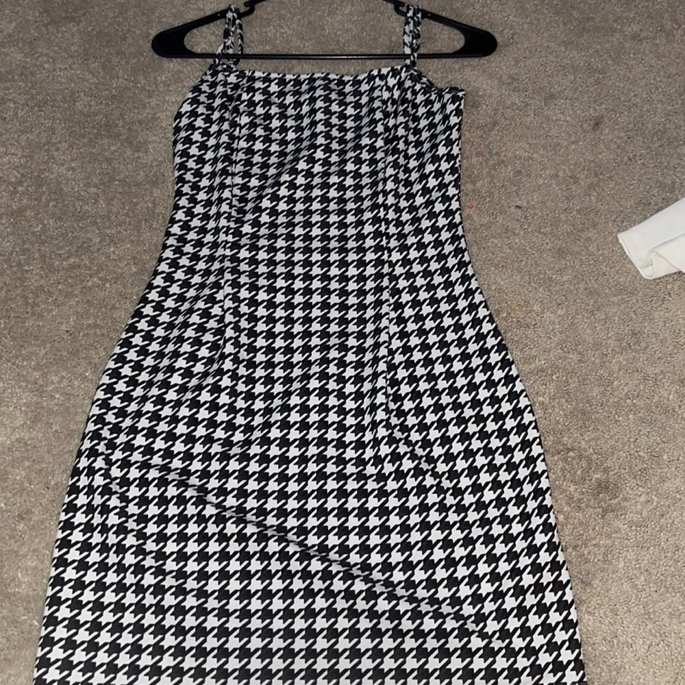 Black checkered dress